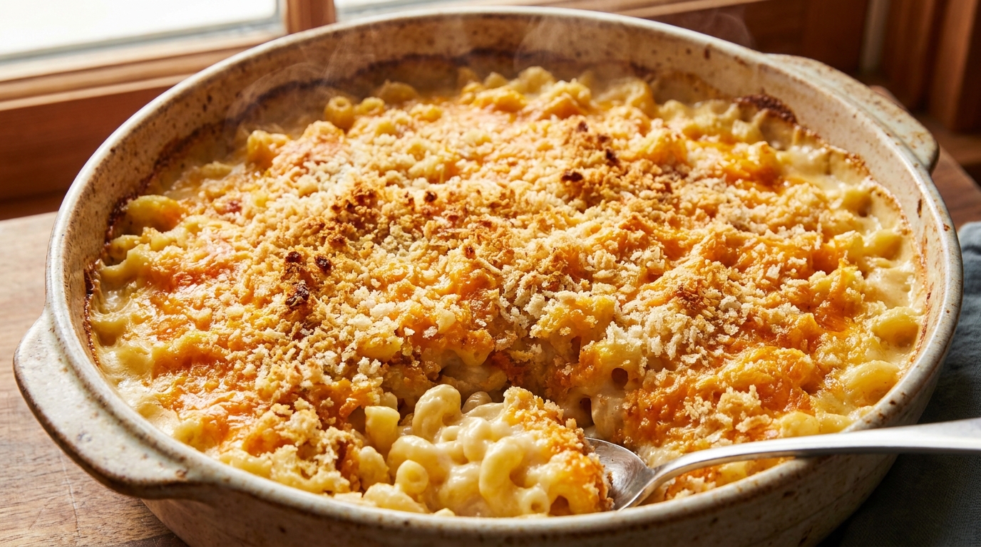 découvrez la recette ultime du macaroni gratiné au cheddar, un mac and cheese fondant et gourmand qui ravira vos papilles à chaque bouchée.