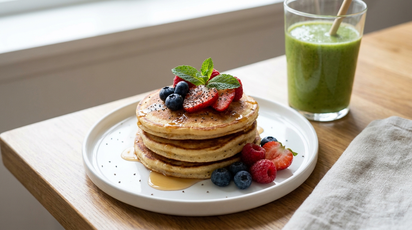 découvrez nos pancakes aériennes, une recette détox idéale pour un petit déjeuner sain et délicieux qui vous aide à bien commencer la journée.