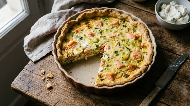 découvrez notre recette de quiche saumon-poireau au fromage frais, une alliance gourmande et savoureuse qui ravira vos papilles à chaque bouchée.