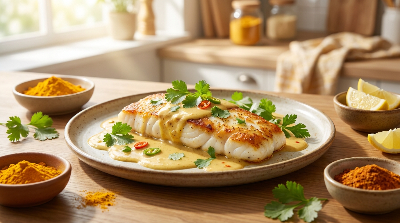 découvrez une recette délicieuse et légère de sauce curry parfaite pour sublimer vos plats de poisson avec saveur et fraîcheur.