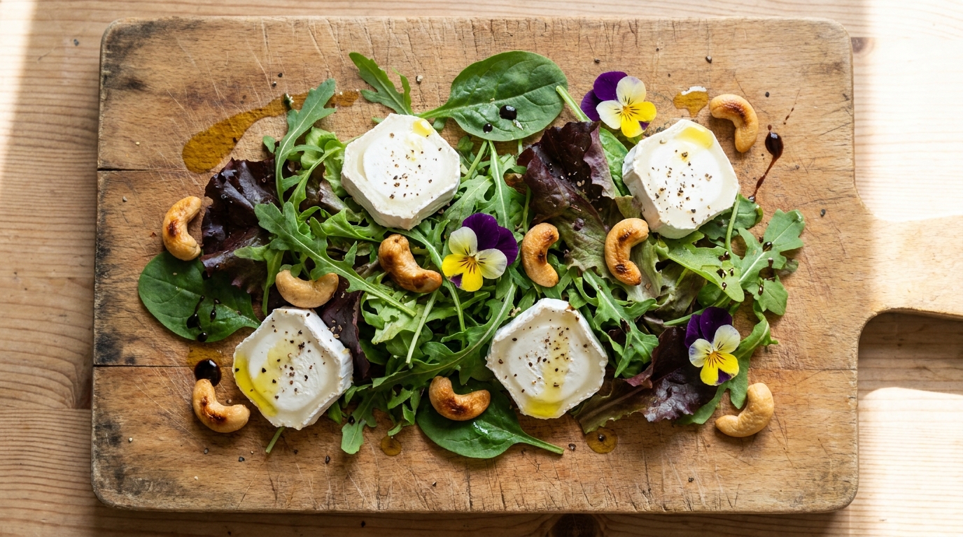 découvrez une recette estivale et gourmande : salade de mesclun fraîche au fromage, sublimée par une vinaigrette citronnée au yuzu pour une explosion de saveurs originales.
