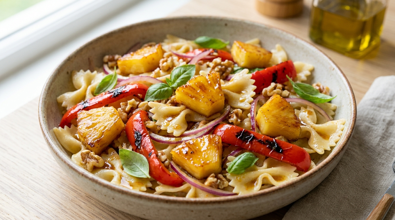 découvrez la recette originale de talagani pour une salade de pâtes aux saveurs sucrées-salées, un mariage gourmand qui ravira vos papilles.