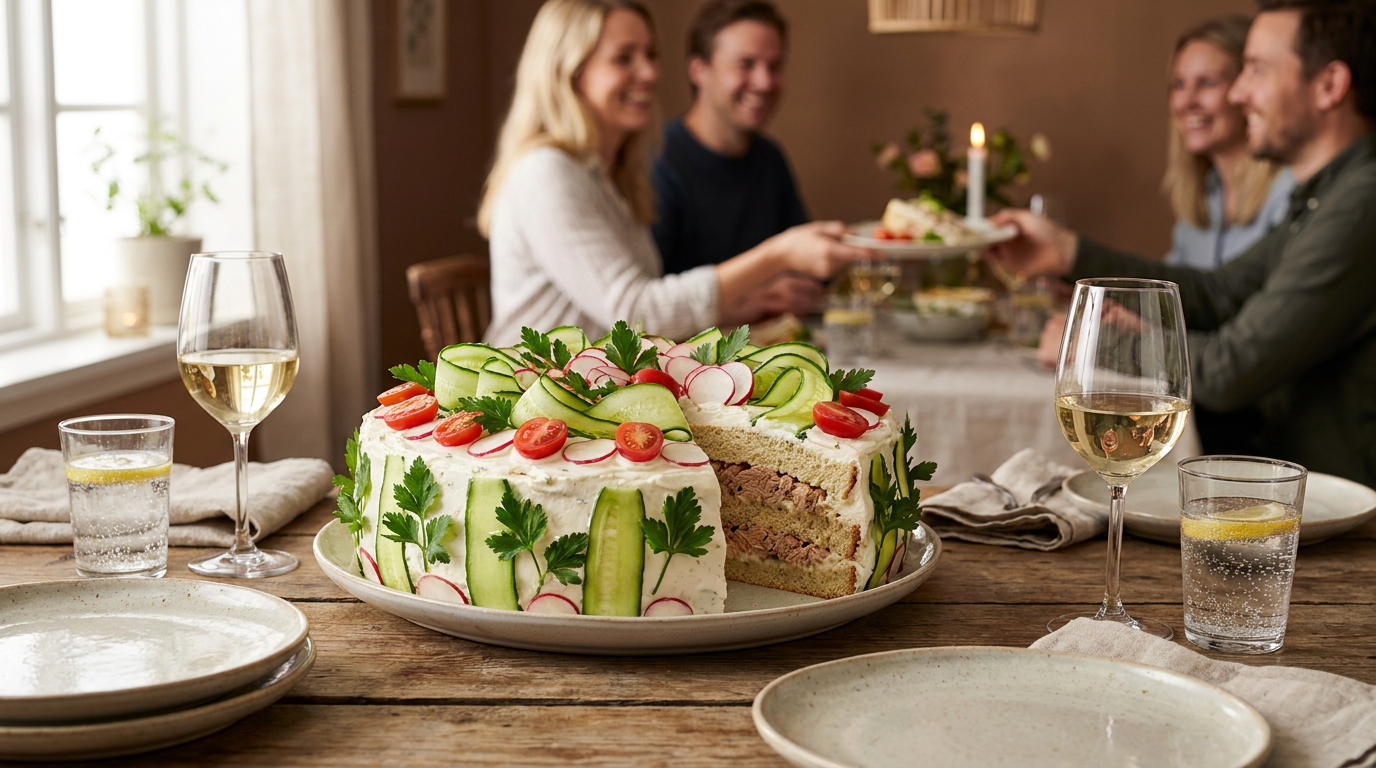 découvrez notre recette gourmande de sandwich cake au thon et crudités, parfait pour partager un moment convivial et savoureux en famille ou entre amis.