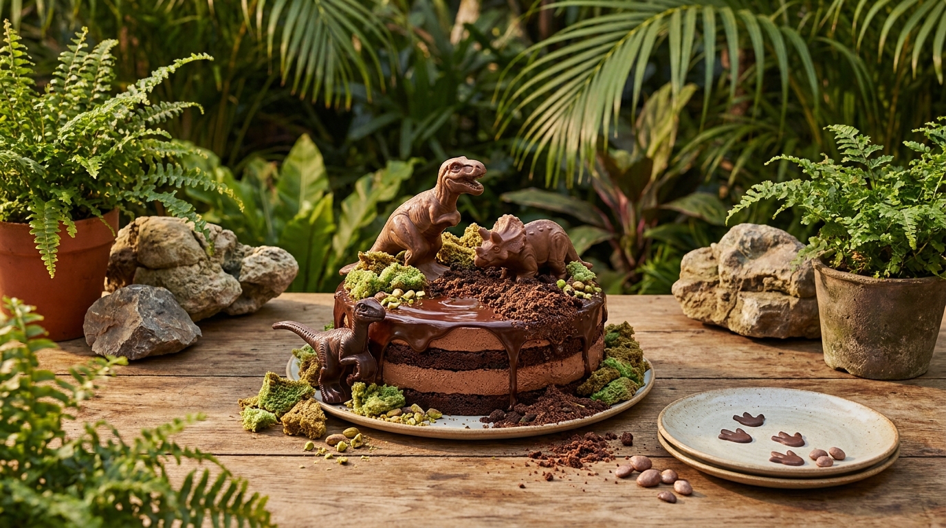 découvrez notre recette maison du délice chocolaté jurassic world avec une décoration dinosaures pour un festin préhistorique gourmand et ludique, idéal pour émerveiller petits et grands.