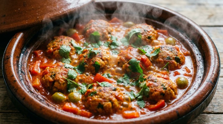 découvrez les saveurs envoûtantes de la méditerranée avec nos boulettes de poisson marocaines accompagnées de la douceur parfumée de la basboussa, un duo gourmand qui ravira vos papilles.