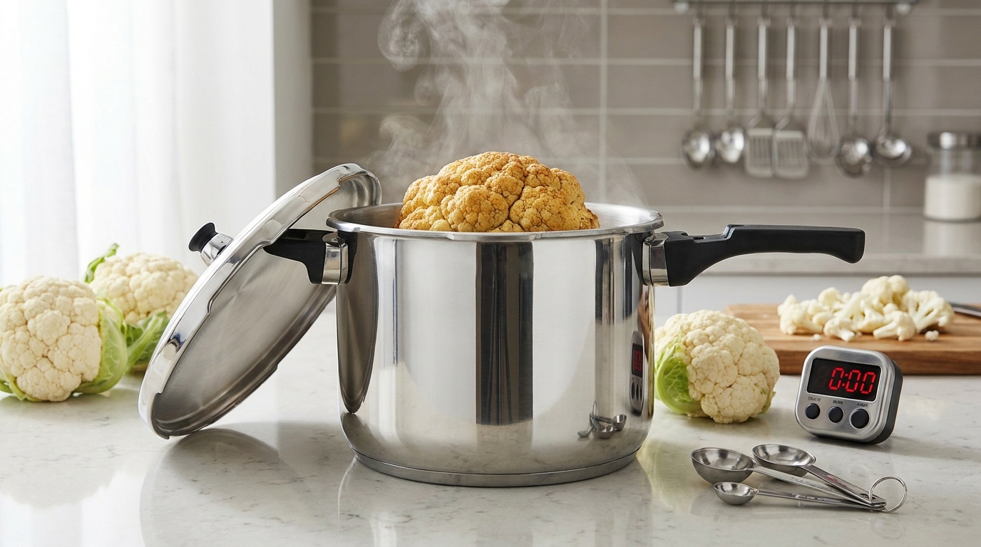 apprenez à cuire le chou-fleur à la cocotte-minute avec des durées de cuisson parfaites et des conseils pratiques pour un résultat tendre et savoureux à chaque fois.