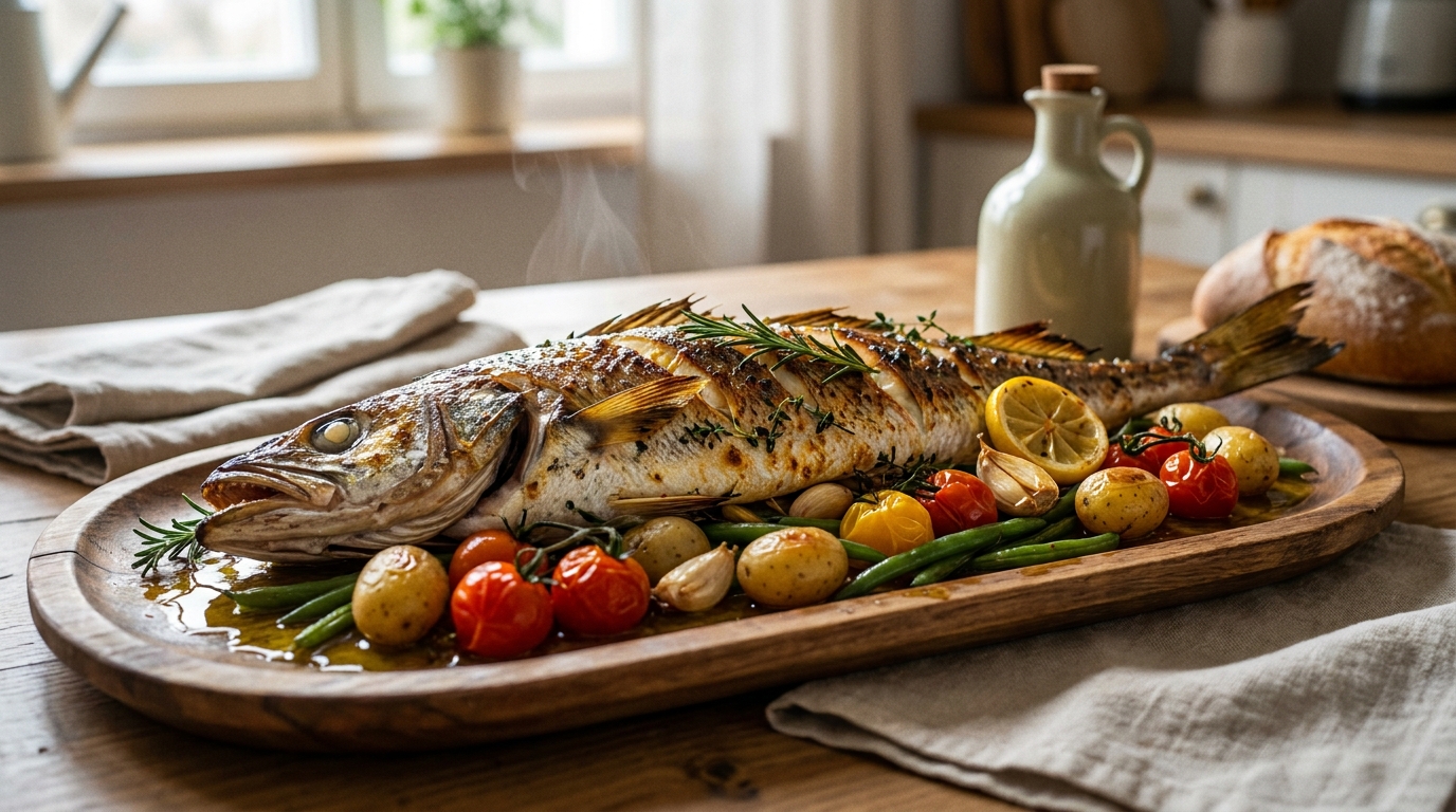 découvrez notre recette facile de merluchon entier rôti au four, pour un plat savoureux et plein de délicieuses saveurs à partager en famille.