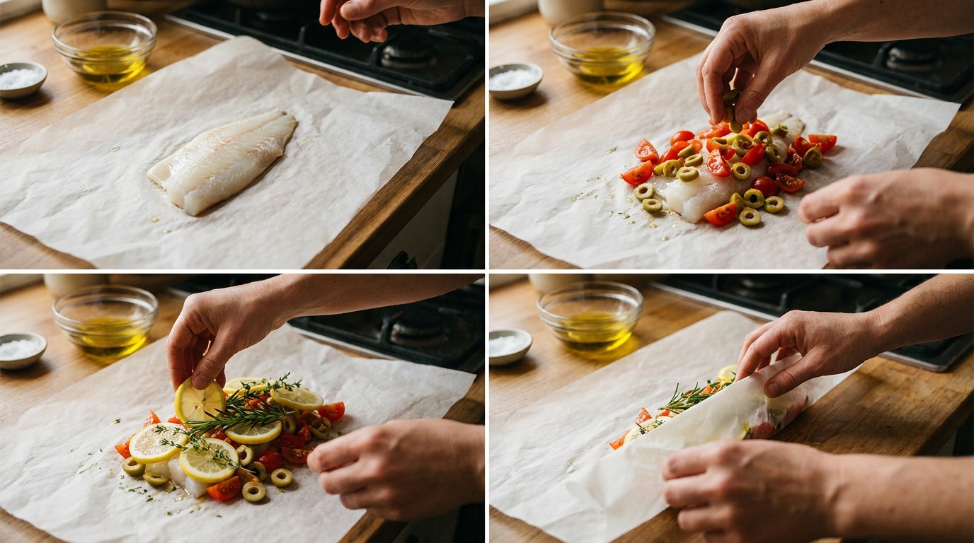 découvrez notre recette de papillote de poisson façon italienne, savoureuse et légère, à préparer en moins de 20 minutes pour un repas rapide et gourmand.