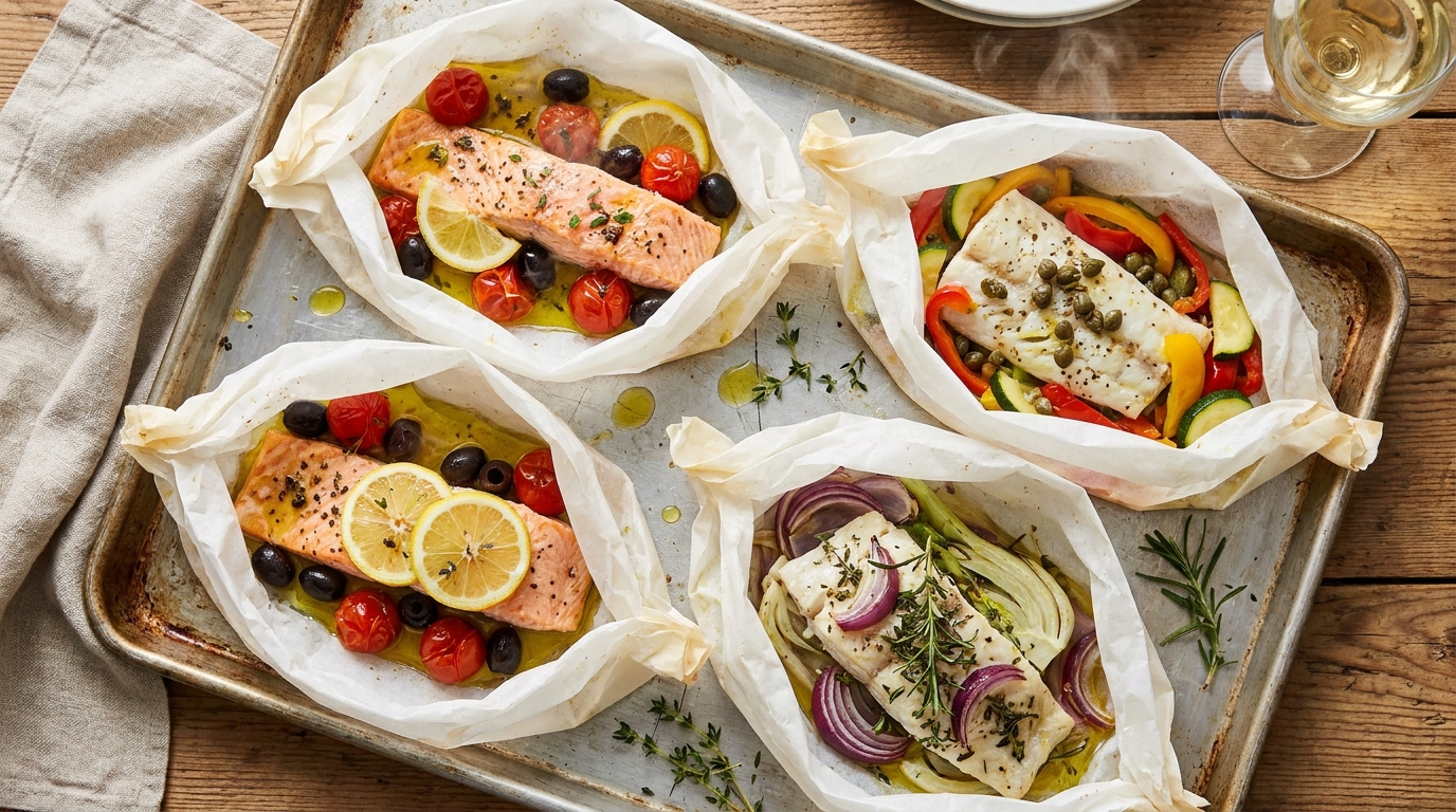 découvrez notre recette rapide et savoureuse de papillote de poisson façon italienne, idéale pour un repas léger prêt en moins de 20 minutes.
