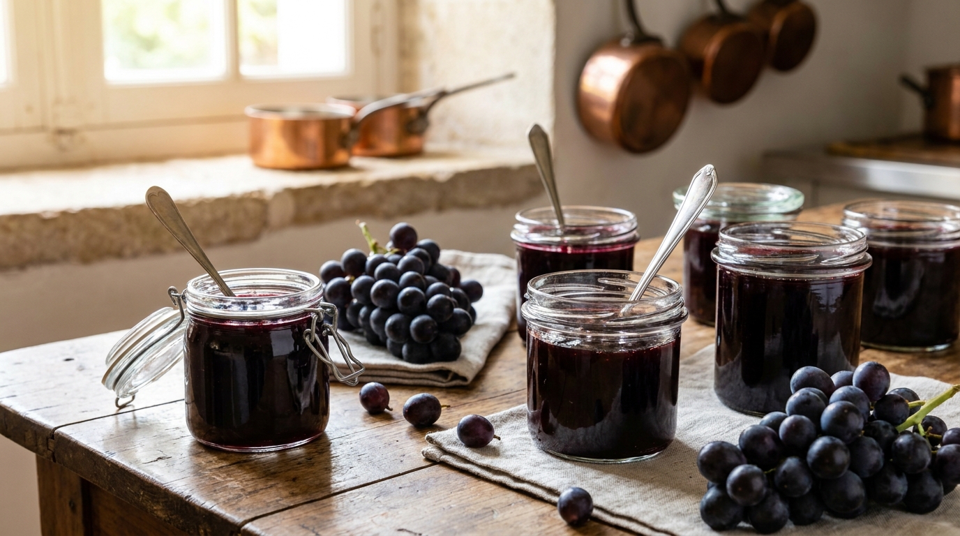 découvrez notre recette simple et savoureuse pour préparer votre gelée de raisins noirs maison, parfaite pour savourer le goût fruité et naturel à tout moment.