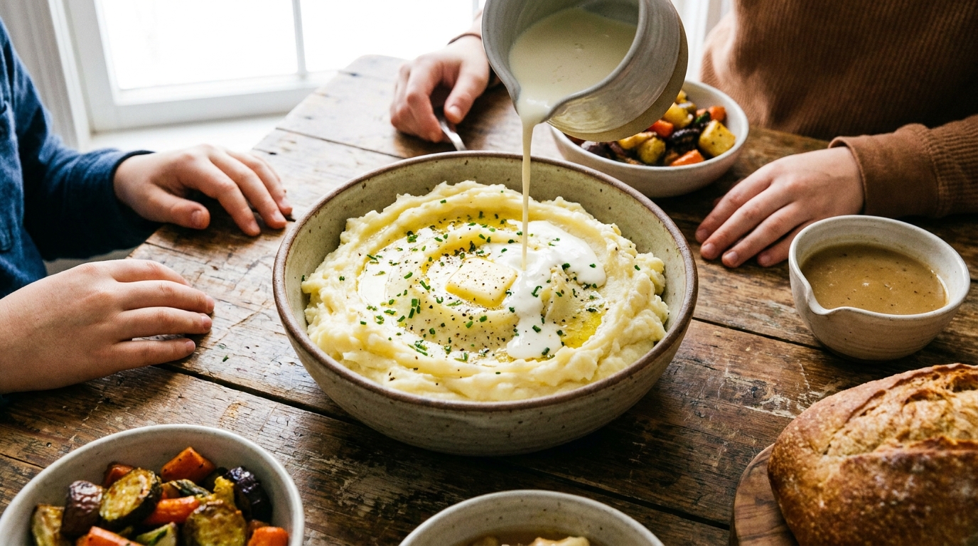 découvrez comment remplacer le lait par de la crème liquide pour obtenir une purée délicieusement onctueuse et pleine de gourmandise.